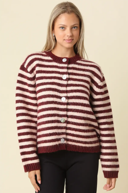 Lena Striped Cardigan