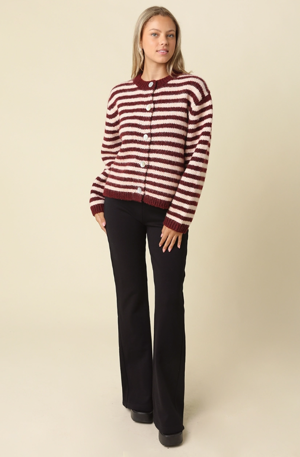 Lena Striped Cardigan