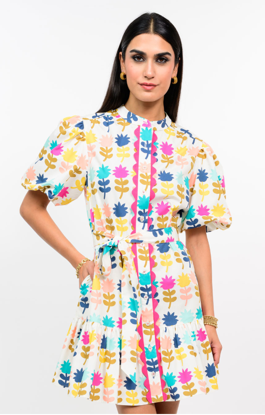 Tulips in a Row Mini Dress